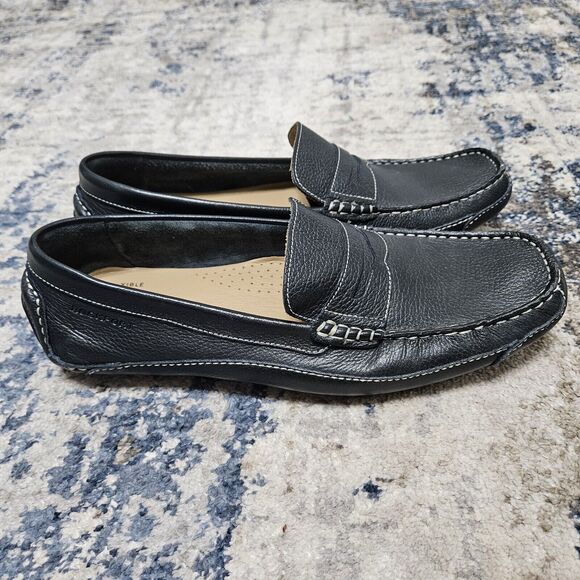 Rockport Walkability Penny Loafer Men’s 10.5M Navy Trutech Shock Absorbing EUC - Picture 4 of 7